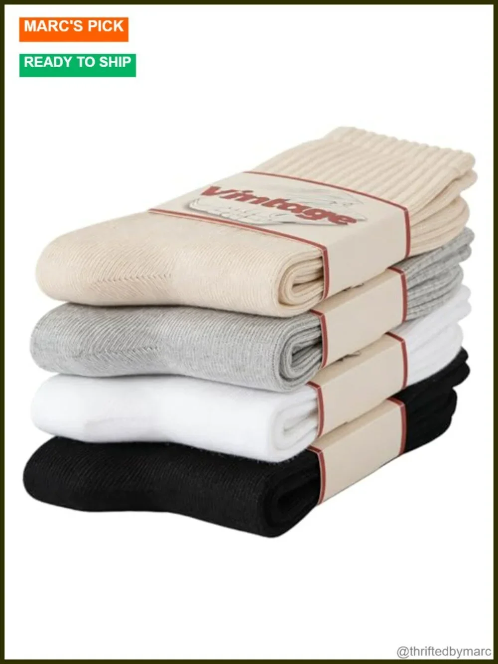 98% Cotton Crew Socks for Women & Men Unisex Slouchy Socks 4 Pairs